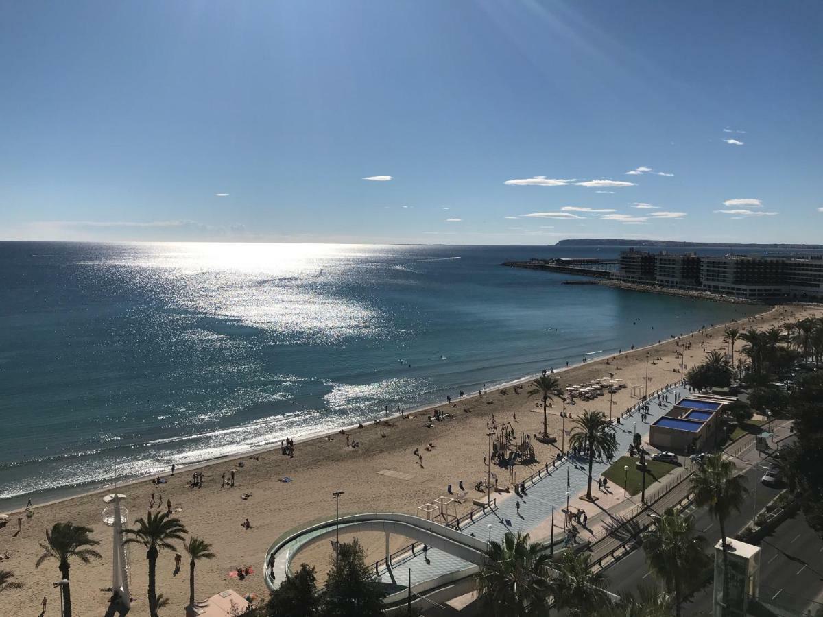 Apartamento Con Vistas Al Mar Primera Linea De Playa Del Postiguet Alicante Eksteriør billede